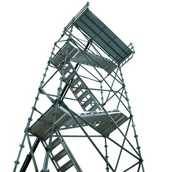 Фиксированный строительные леса - ACCESS TOWER - DACAME, S.L. - для фасада / модульный / с лестницами