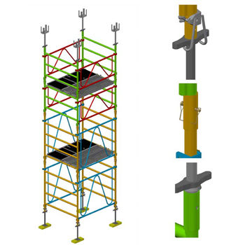 Фиксированная вышка-тура - SHORING TOWER D - DACAME, S.L. - для фасада / модульная