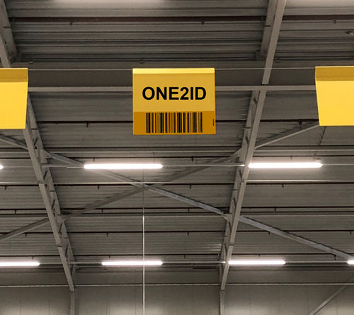 Этикетка для сыпучих материалов - ONE2ID - для идентификации / белая / желтая