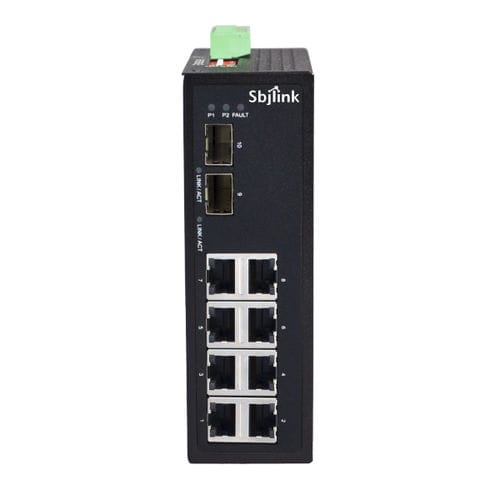 Неуправляемый коммутатор Ethernet - RPT-1010G-2F-X4 - Sbjlink/Subject Link Inc. - 10 портов / Gigabit Ethernet / на DIN-рейке