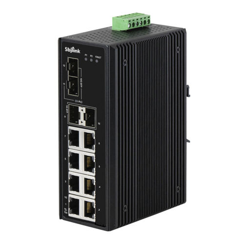Неуправляемый коммутатор Ethernet - RPT-1012X-4F-X4  - Sbjlink/Subject Link Inc. - 12 портов / Gigabit Ethernet / на DIN-рейке