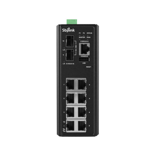 Управляемый коммутатор Ethernet - RPT-2010X-2F-X4 - Sbjlink/Subject Link Inc. - 10 портов / Gigabit Ethernet / на DIN-рейке