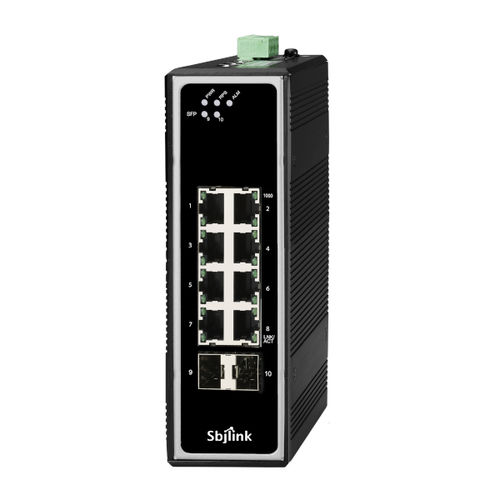 Неуправляемый коммутатор Ethernet - RPT-1010G-2F-I-T-X3 - Sbjlink/Subject Link Inc. - 10 портов / Gigabit Ethernet / на DIN-рейке