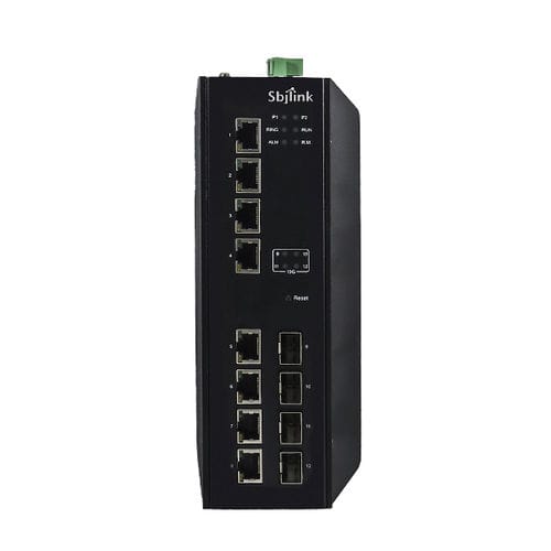 Управляемый коммутатор Ethernet - RPT-2012X-4F-T-X1 - Sbjlink/Subject Link Inc. - 12 портов / Gigabit Ethernet / на DIN-рейке