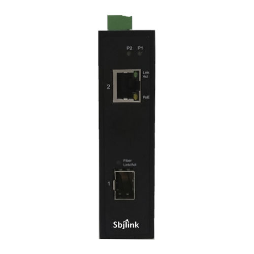 Промышленный преобразователь - HNT-1401GP-1F-X2 - Sbjlink/Subject Link Inc. - среда / Gigabit Ethernet в оптическое волокно / на DIN-рейке
