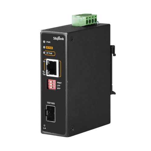 Промышленный преобразователь - HNT-1401GH-X4 - Sbjlink/Subject Link Inc. - среда / Gigabit Ethernet в оптическое волокно / для DIN-рейки