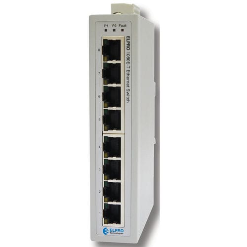 Неуправляемый коммутатор Ethernet - 1080E-T - ELPRO Technologies - 8 портов / 10/100BaseT(X) / на DIN-рейке