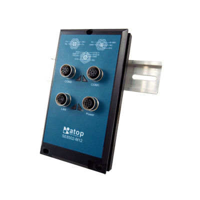 Последовательный консольный сервер - SE8502 Series - Atop Technologies - Ethernet / промышленный / на DIN-рейке