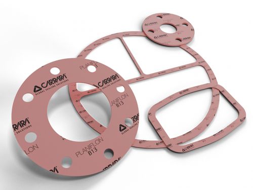 Прокладочный лист из ПТФЭ - PLANIFLON™ B13 - Carrara Global Sealing Solution - для использования в области химии / установленный на фланце / для газов