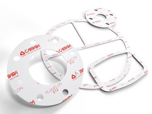 Прокладочный лист из стали - PLANIFLON™ E12 - Carrara Global Sealing Solution - из ПТФЭ / фланца / установленный на фланце