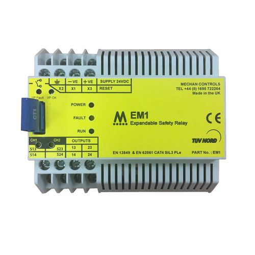 Устройство управления для обеспечения безопасности - EM1 - Mechan Controls - на DIN-рейке / модульное