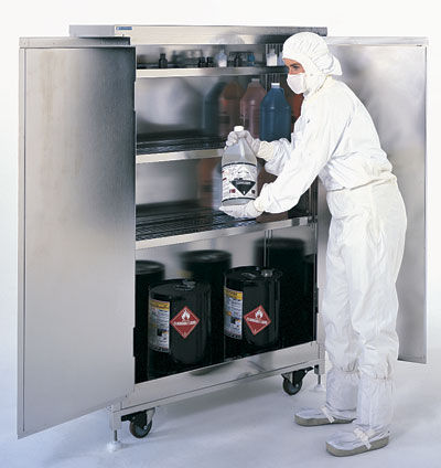 Шкаф для цеха - max. 1 410 x 610 x 1 651 mm - Terra Universal Inc. - на ножках / двойная дверь / из нержавеющей стали