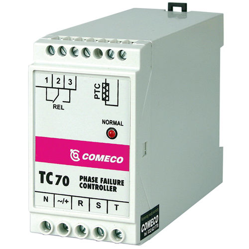 Реле для наблюдения для измерения температуры - 250 V | TC70 - Comeco Control & Measurement - порядка чередования фаз / трехфазовое / для электрического двигателя