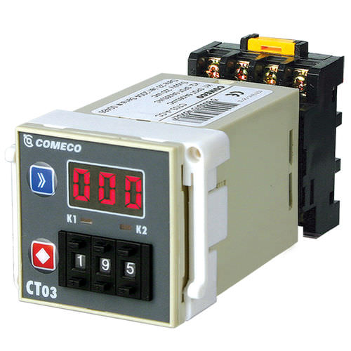 Цифровой таймер - max. 999 min | CT03 - Comeco Control & Measurement - многофункциональный / на DIN-рейке / монтируемый на панель