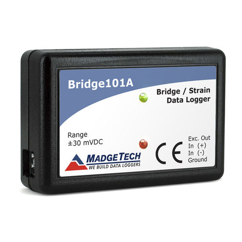 Регистратор данных напряжение - Bridge101A - MadgeTech - с интерфейсом ПК / без экрана / для тензометра