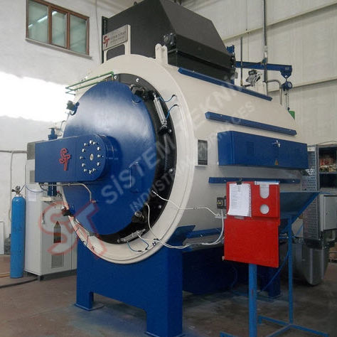 Вакуумная печь - VF-TE series - Sistem Teknik Industrial Furnaces - с вращающейся ретортой / для отпуска / электрическая