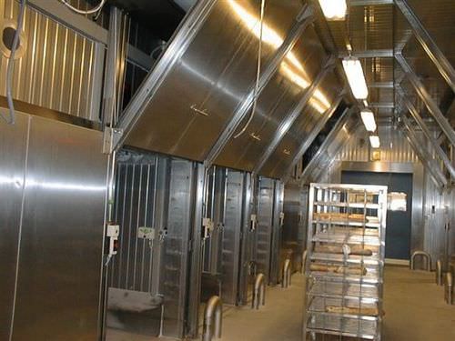 Вертикальный раздвижной ворота - AV0601K - DAN-doors - из металла / для холодильной камеры / промышленный