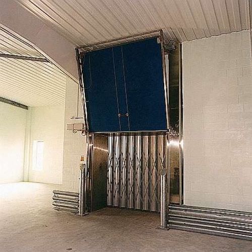 Вертикальный раздвижной ворота - MV1001K - DAN-doors - из металла / для холодильной камеры / промышленный