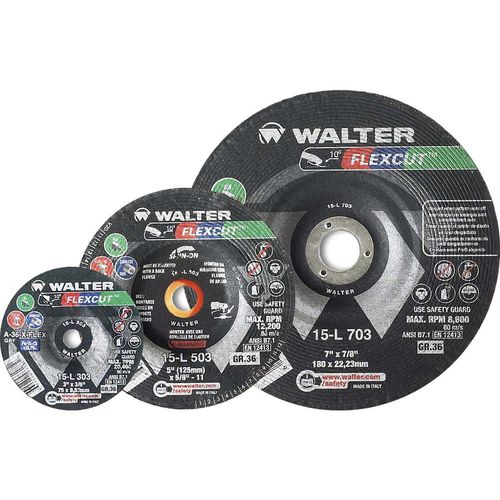 Точильный круг для отделки - FLEXCUT - WALTER - плоский / алюминиевый сплав