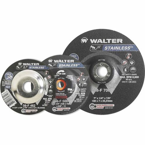 Точильный круг для резки - STAINLESS™  - WALTER - плоский / из нержавеющей стали / со смещенной втулкой