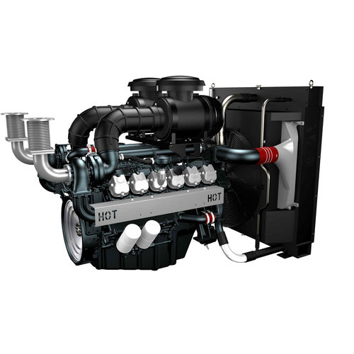 Дизельный двигатель - DP222LB - HD HYUNDAI INFRACORE - 12 цилиндров / турбо / для электрогенераторной установки
