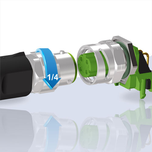 Соединитель M12 с D-кодом - CONEC Elektronische Bauelemente GmbH - для передачи данных / литой / круглый