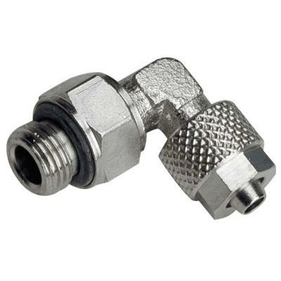 Пневматический фитинг - A-WEd-MSv series - Timmer GmbH - быстрый / под углом 90° / из металла