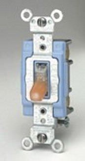 Переключатель с рычагом - 1203-LHC - Leviton - однополюсный / для интенсивного использования / с подсветкой