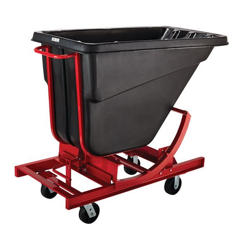 Самоопрокидной кузов для сыпучих материалов - FG105443BLA - Rubbermaid - на колесиках / открытый