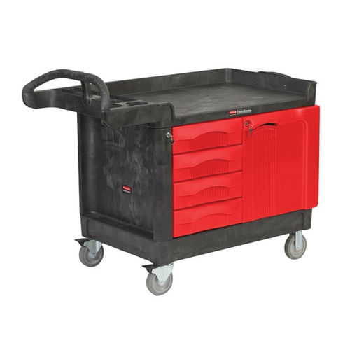 Верстак из металла - FG453388BLA - Rubbermaid - с 4 выдвижными ящиками / мобильный / для двери