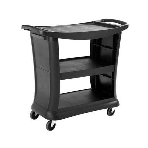 Сервировочная тележка - FG9T6800BLA - Rubbermaid - из пластика / 3 уровня / для хрупких изделий