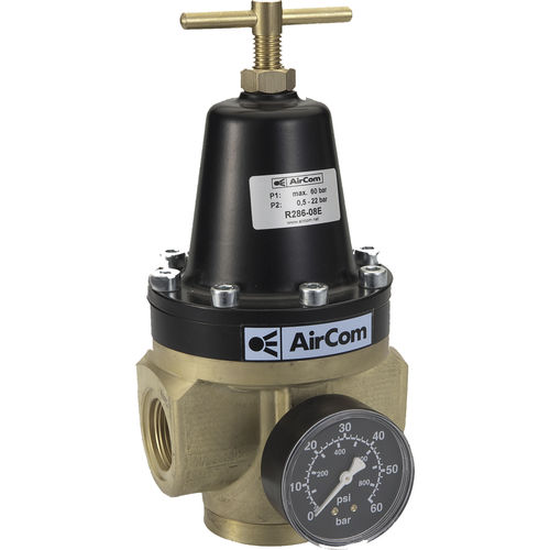 Регулятор давления для газа - R286-0 series - AirCom Pneumatic - мембранный / с заслонкой / одноуровневый