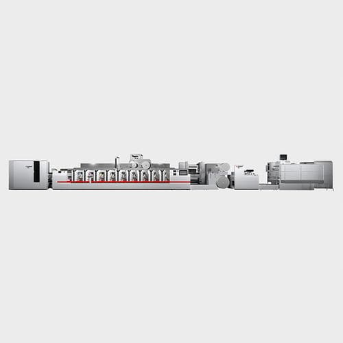Линейный флексографическая печатная машина - M6 - BOBST - для бумаги / для пластиковой пленки / для картонных коробок
