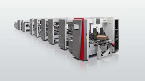 Сгибочная машина картон - EXPERTFOLD series - BOBST - для бумаги / автоматическая / для подачи заготовок