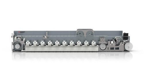 Линейный флексографическая печатная машина - MASTER M5 - BOBST - для пластиковой пленки / для бумаги / для картонных коробок