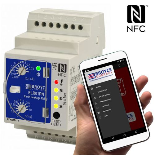 Защитное реле замыкания на землю - ELR01PN - Broyce Control - 1NO/NF / AC/DC / на DIN-рейке