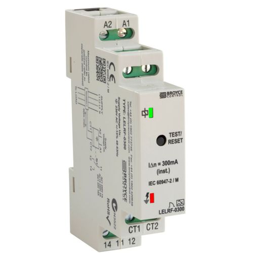 Защитное реле замыкания на землю - LELRF-0300 - Broyce Control - 1NO/NF / AC / на DIN-рейке