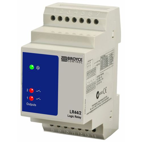 Реле для наблюдения 2NO - LR44/2 - Broyce Control - AC/DC / двигатель / для генератора