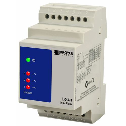 Реле для наблюдения 3NO - LR44/3 - Broyce Control - AC/DC / на DIN-рейке