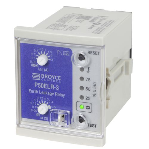Защитное реле замыкания на землю - P50ELR-3 - Broyce Control - 1NO/NF / для монтажа на панели / регулируемое