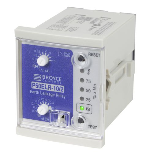 Защитное реле замыкания на землю - P50ELR-10/2 - Broyce Control - 1NO / для монтажа на панели / IEC