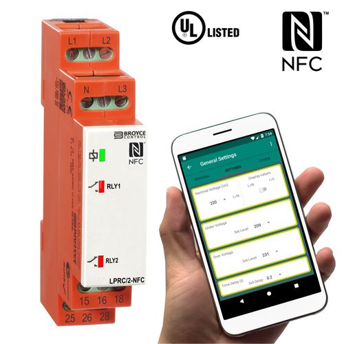 Защитное реле скачков напряжений - LPRC/2-NFC - Broyce Control - недонапряжение / отсутствие фазы / трехфазовое