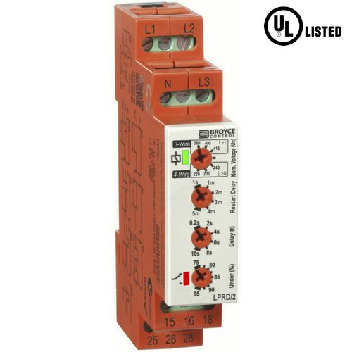 Трехфазовое защитное реле - LPRD/2 - Broyce Control - недонапряжение / фазы / на DIN-рейке