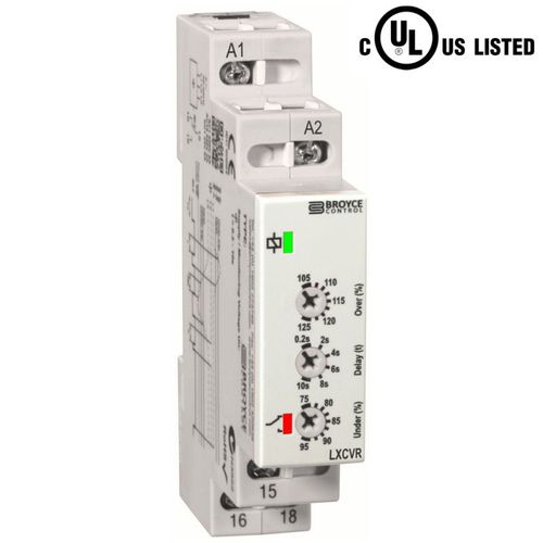 Реле для контроля скачков напряжений - LXCVR - Broyce Control - недонапряжение / 1NO/NF / на DIN-рейке