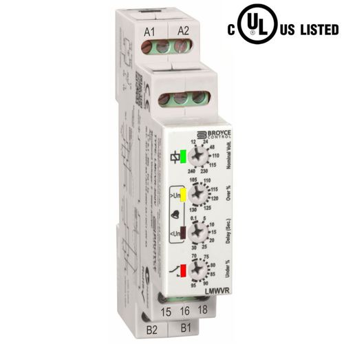 Реле для наблюдения недонапряжение - LMWVR - Broyce Control - скачков напряжений / 1NO/NF / AC/DC