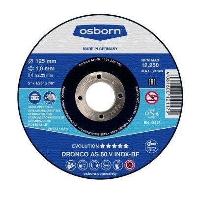 Режущий круг для обшивки - AS 60 V INOX - Osborn GmbH - для нержавеющей стали / тонкий