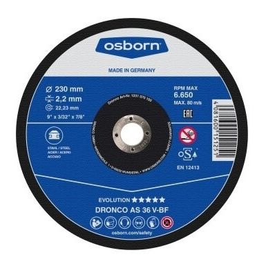 Режущий круг для стали - AS 36 V - Osborn GmbH - тонкий