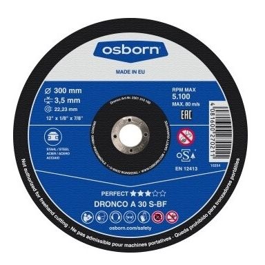 Режущий круг для стали - A 30 S - Osborn GmbH - тонкий / для стационарной машины