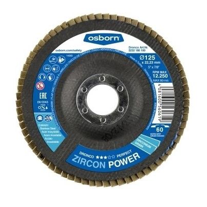 Лепестковый шлифовальный диск с покрытием из циркония - ZIRCON POWER - Osborn GmbH - для нержавеющей стали