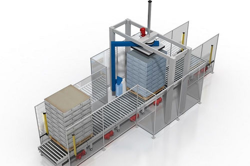 Паллетообмотчик с поворотным столом - PF 40 - CLEVERTECH - с поворотным кронштейном / полностью автоматический / для паллет